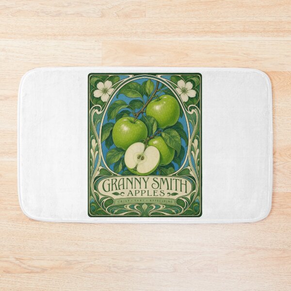 Item preview, Art Nouveau Granny Smith Apples Botanical Print designed and sold by AntiqueImages.