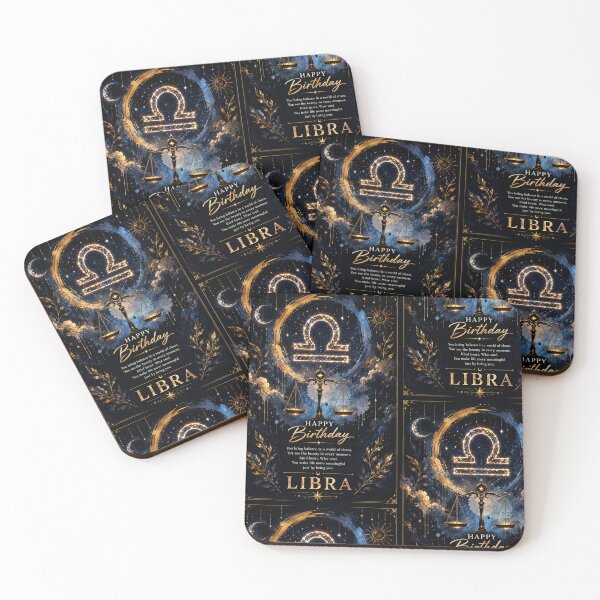Item preview, Happy Birthday Libra Zodiac Sign | Celestial Astrology Birthday Gift designed and sold by Genesis-Ink.