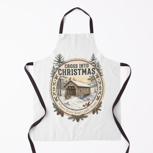 Item preview, Cross Into Christmas Covered Bridge designed and sold by Tiffany Roy.