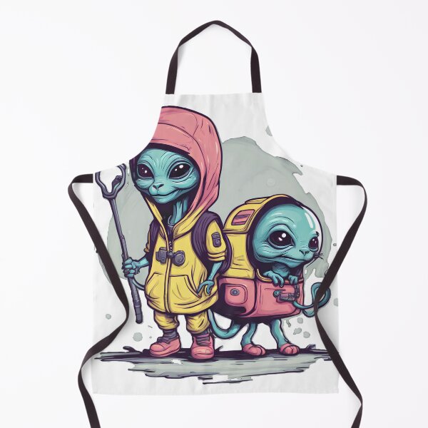 Item preview, Cute Alien Explorer Duo | Kawaii Sci-Fi Space Adventure Cartoon Art designed and sold by Santuário da Bicharada.