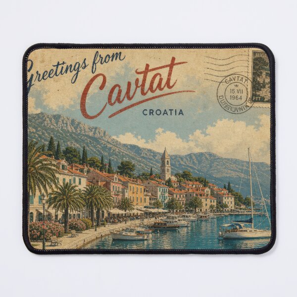 Item preview, Cavtat – Retro Croatian Postcard designed and sold by Klysztof.