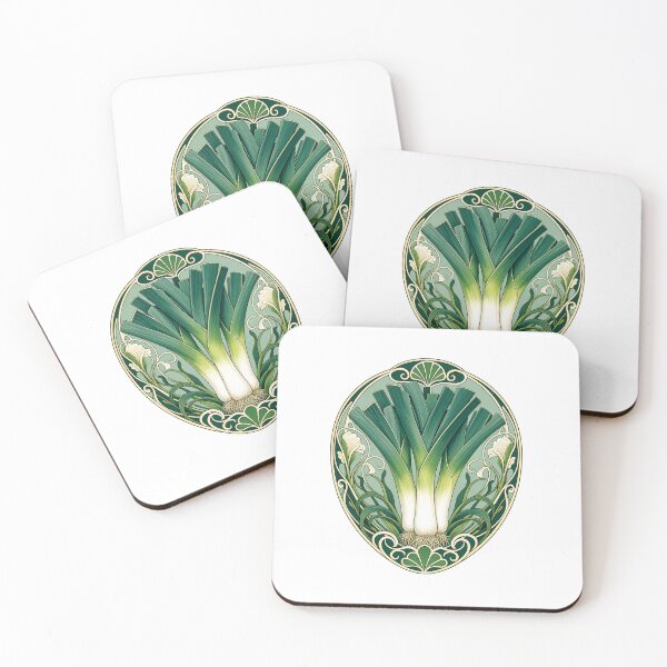 Item preview, Art Nouveau Leek Vegetable Botanical Design designed and sold by AntiqueImages.