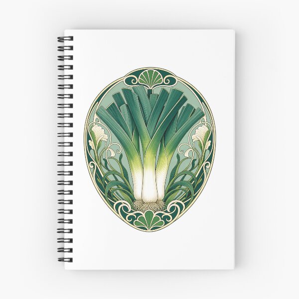 Item preview, Art Nouveau Leek Vegetable Botanical Design designed and sold by AntiqueImages.