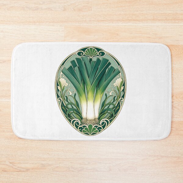 Item preview, Art Nouveau Leek Vegetable Botanical Design designed and sold by AntiqueImages.