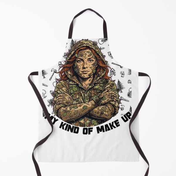 Item preview, My Kind Of Make Up - Funny Bushcraft Girl Camo Dirt Makeup Survival Woman designed and sold by Neurospicy Trolls.