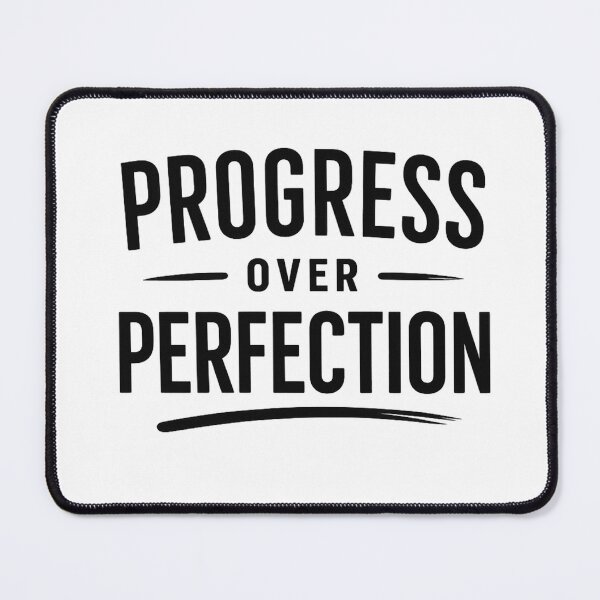 Item preview, Progress Over Perfection Minimal Typography Design designed and sold by brighiinfo.