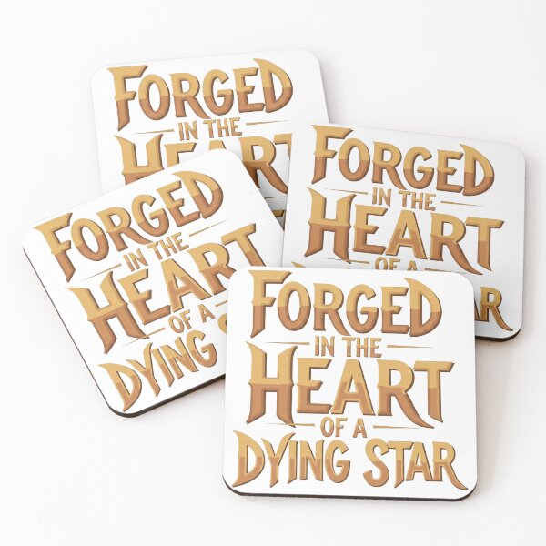 Item preview, Forged in the Heart of a Dying Star | Epic Fantasy Typography Design designed and sold by Dzblack.