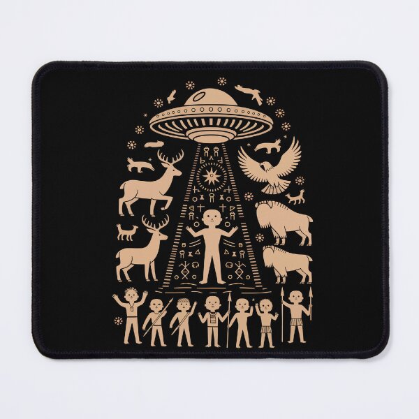 Item preview, Ancient UFO abduction Cave wall art designed and sold by BobaTeeStore.