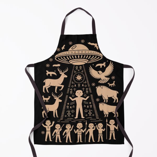 Item preview, Ancient UFO abduction Cave wall art designed and sold by BobaTeeStore.