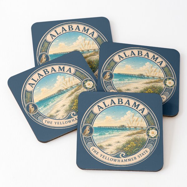 Item preview, Alabama Landscape Illustration Travel Art Badge designed and sold by KrisSidDesigns.