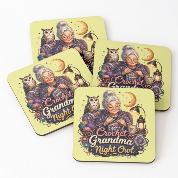 Item preview, Crochet Grandma Night Owl Yarn Lover designed and sold by Mosslume Studio.