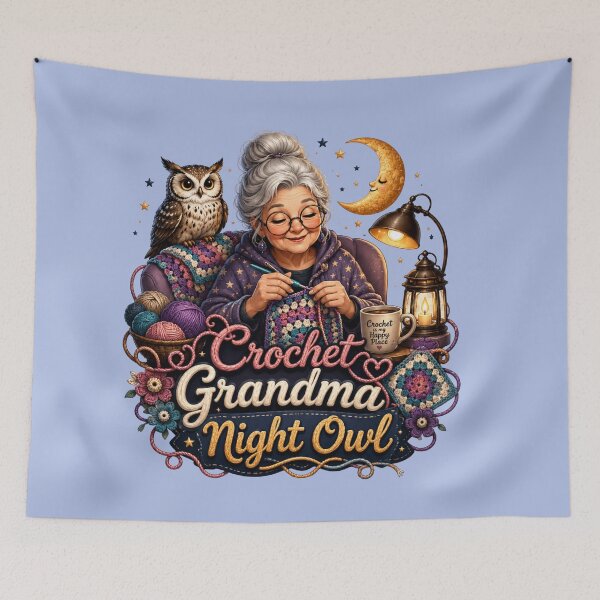 Item preview, Crochet Grandma Night Owl Yarn Lover designed and sold by Mosslume Studio.