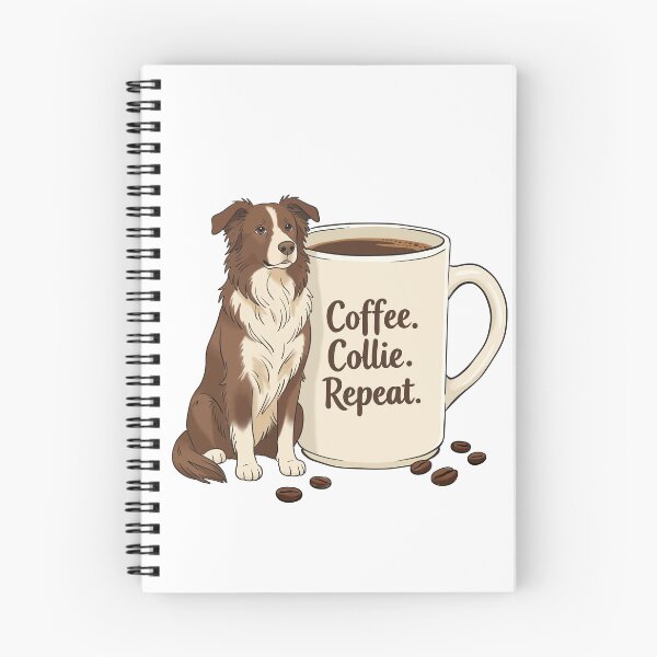 Item preview, Coffee Collie Repeat Dog Lover Design designed and sold by MJ ART.