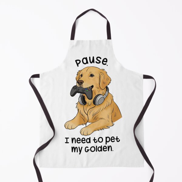 Item preview, Gaming Golden Retriever Pause Mode Design designed and sold by MJ ART.