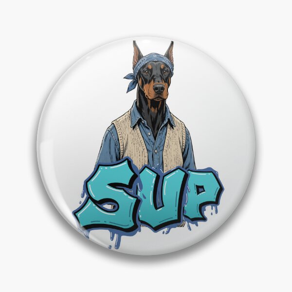 Item preview, Sup Dog - Doberman Pinscher Graffiti Streetwear Gangsta Dog  Hip Hop Dog Bandana Graffiti Art designed and sold by Neurospicy Trolls.