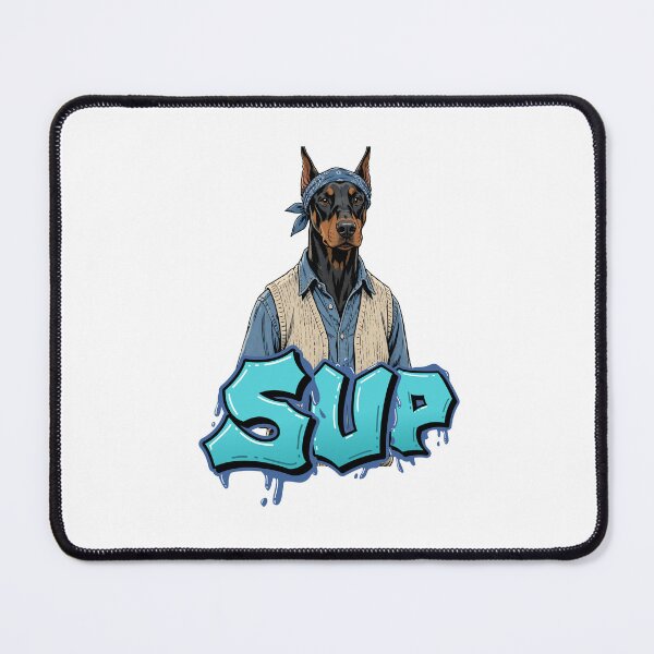 Item preview, Sup Dog - Doberman Pinscher Graffiti Streetwear Gangsta Dog Hip Hop Dog Bandana Graffiti Art designed and sold by Neurospicy Trolls.