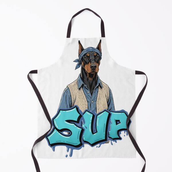 Item preview, Sup Dog - Doberman Pinscher Graffiti Streetwear Gangsta Dog Hip Hop Dog Bandana Graffiti Art designed and sold by Neurospicy Trolls.
