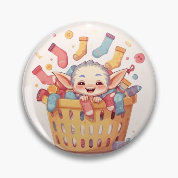 Item preview, Lost Sock Goblin Sticker | Funny Laundry Monster Kawaii Design designed and sold by Stylestickers55.