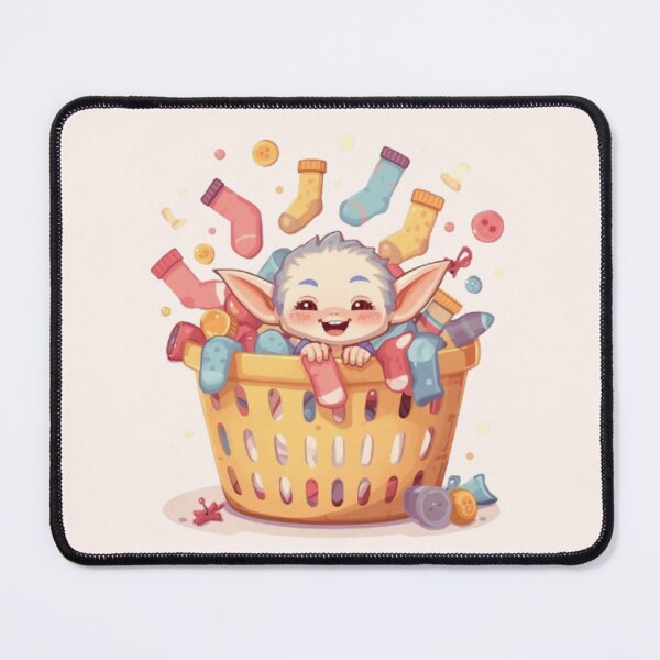 Item preview, Lost Sock Goblin Sticker | Funny Laundry Monster Kawaii Design designed and sold by Stylestickers55.
