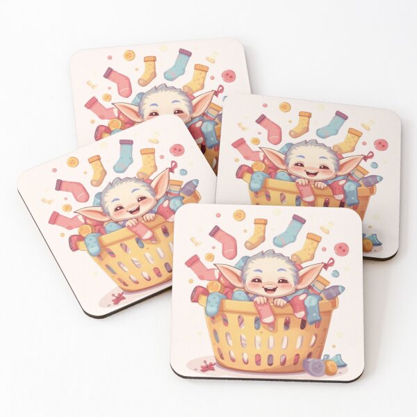 Item preview, Lost Sock Goblin Sticker | Funny Laundry Monster Kawaii Design designed and sold by Stylestickers55.