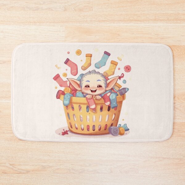 Item preview, Lost Sock Goblin Sticker | Funny Laundry Monster Kawaii Design designed and sold by Stylestickers55.