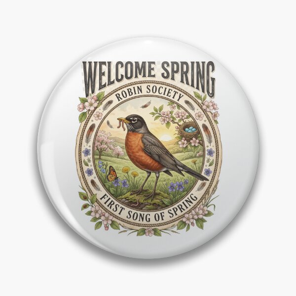 Item preview, Welcome Spring American Robin designed and sold by Roy & Tiffany.