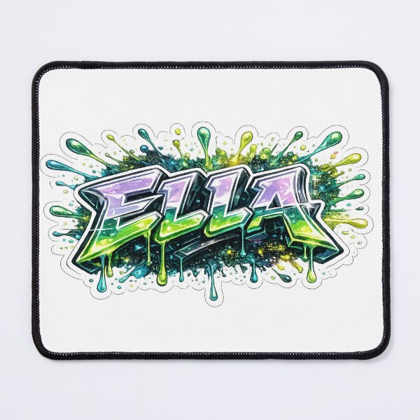 Item preview, Ella – Neon Graffiti Name designed and sold by AlexLineArt.