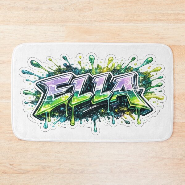 Item preview, Ella – Neon Graffiti Name designed and sold by AlexLineArt.