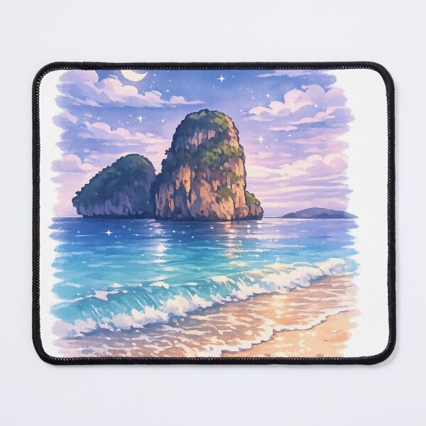 Item preview, Waves of Peace – Serene Beach Landscape Twilight Ocean Art designed and sold by EdgeSphere.