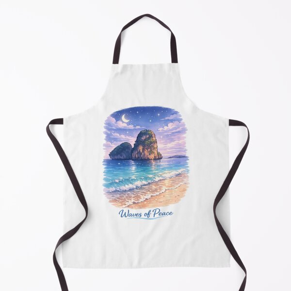Item preview, Waves of Peace – Serene Beach Landscape Twilight Ocean Art designed and sold by EdgeSphere.