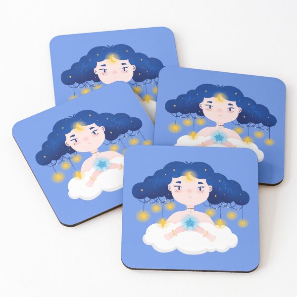 Item preview, Moon Starry Girl designed and sold by The Mossy Toadstool.