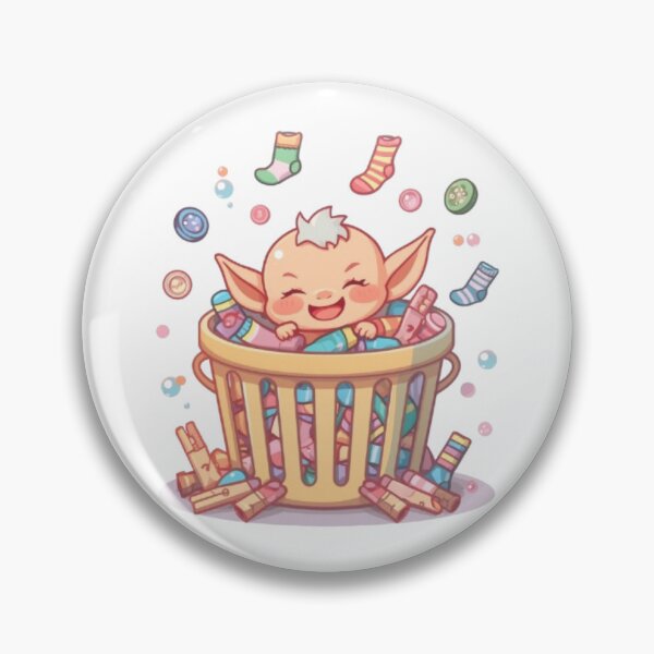 Item preview, Cute Lost Sock Goblin | Funny Laundry Room Creature Sticker designed and sold by Stylestickers55.