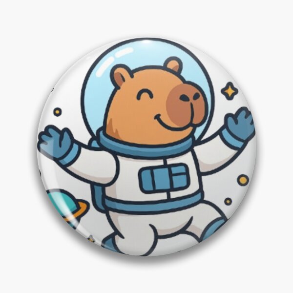 Item preview, Happy capybara floating in the space designed and sold by BioFaStore.