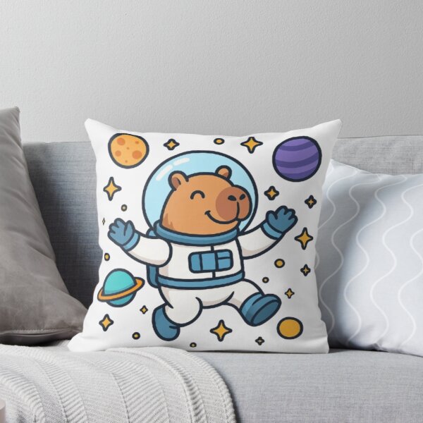 Item preview, Happy capybara floating in the space designed and sold by BioFaStore.