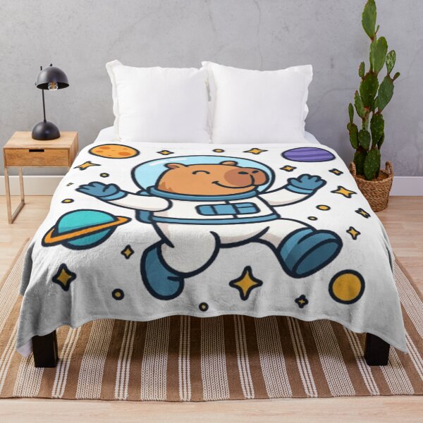 Item preview, Happy capybara floating in the space designed and sold by BioFaStore.