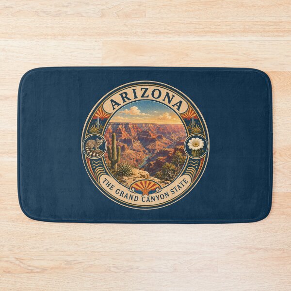 Item preview, Arizona Landscape Illustration Travel Art Badge designed and sold by KrisSidDesigns.