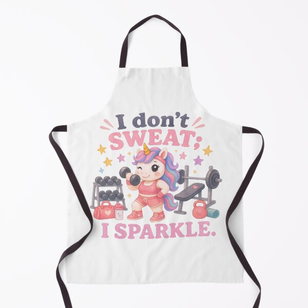 Item preview, I Don't Sweat; I Sparkle – Cute Kawaii Gym Unicorn Workout Motivation designed and sold by p-frosty-design.