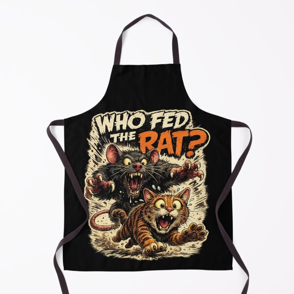 Item preview, Who fed the rat? - Funny cat & rat comic designed and sold by thirtyonestars.