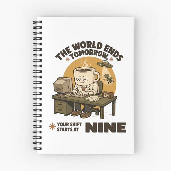 Item preview, World Ends Tomorrow Office Worker designed and sold by ANALOG MISCHIEF.