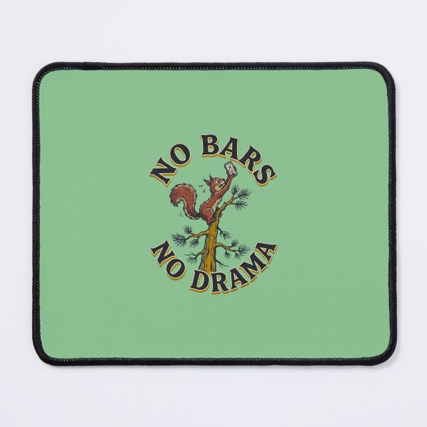 Item preview, Funny Retro Squirrel No Bars No Drama Off Grid Camping designed and sold by SandyPlace.