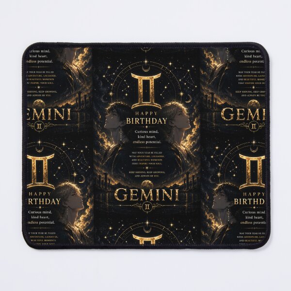 Item preview, Happy Birthday Gemini Zodiac Sign | Celestial Astrology Birthday Gift designed and sold by Genesis-Ink.