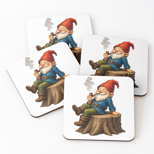 Item preview, Taking a Break – Relaxing Garden Gnome with Pipe designed and sold by Alpine-Ink.