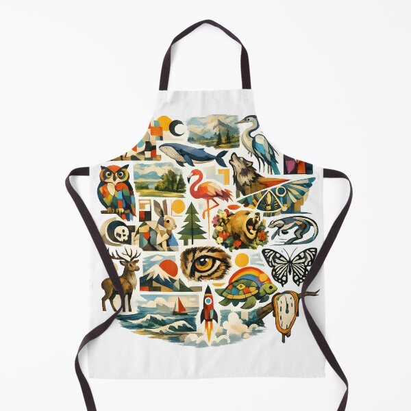 Item preview, Wildlife Nature Collage | Colorful Animal Mosaic with Forest, Ocean & Adventure Art designed and sold by Santuário da Bicharada.