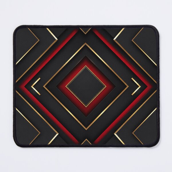 Item preview, Luxury Black Red and Gold Geometric Abstract Design designed and sold by Bellassi.