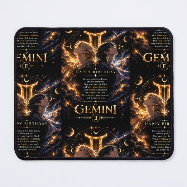 Item preview, Happy Birthday Gemini Zodiac Sign | Celestial Astrology Birthday Gift designed and sold by Genesis-Ink.