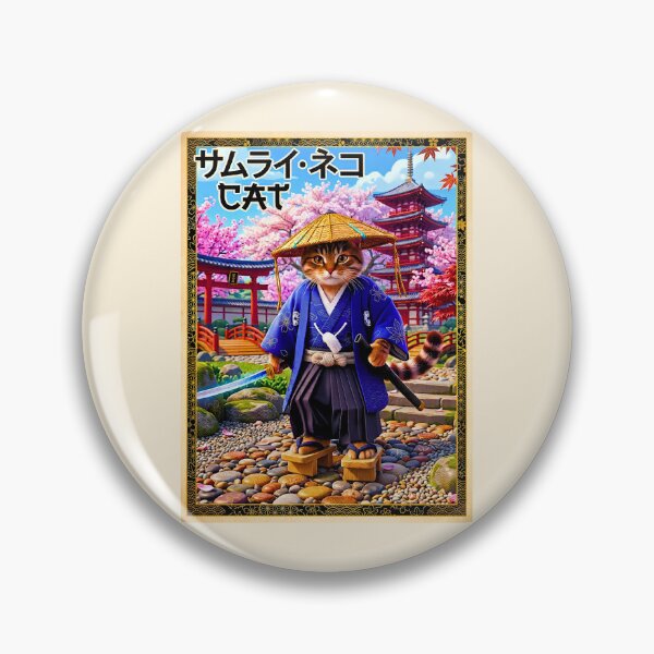 Item preview, Japanese Samurai Cat Art Print designed and sold by EvergreenPark - Tee Studio.