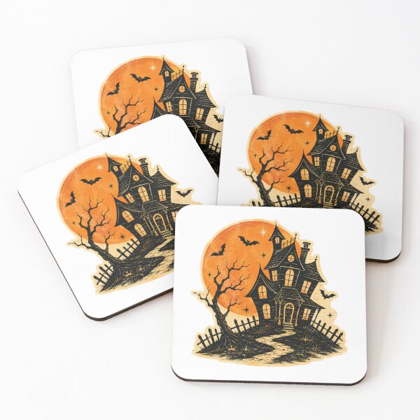 Item preview, Vintage Haunted House | Retro Halloween Illustration | Distressed Spooky Art designed and sold by Rewind Society.