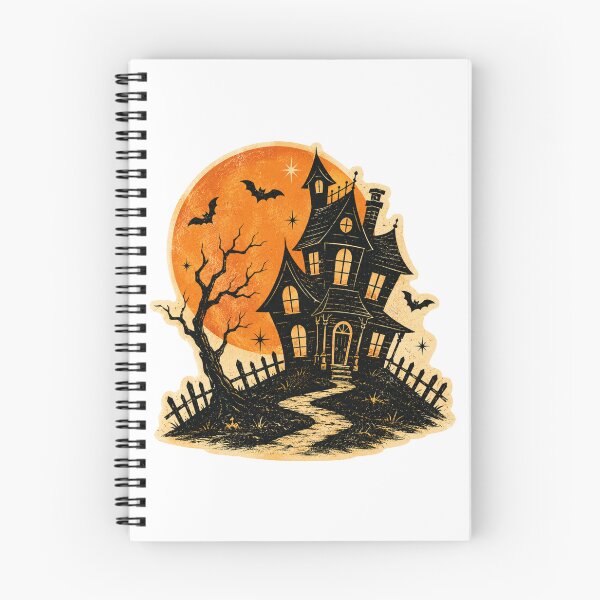 Item preview, Vintage Haunted House | Retro Halloween Illustration | Distressed Spooky Art designed and sold by Rewind Society.