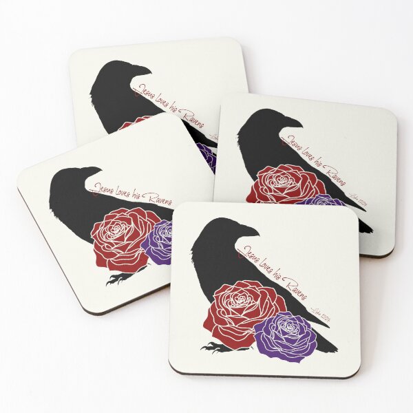 Item preview, Raven and Roses Luke 12:24 Faith Illustration designed and sold by Alondra.