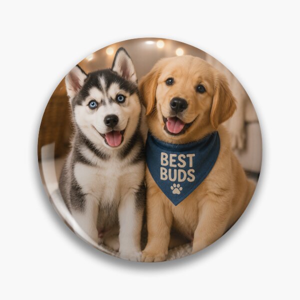 Item preview, Siberian Husky and Golden Retriever Best Buds designed and sold by BagFactoryUK.